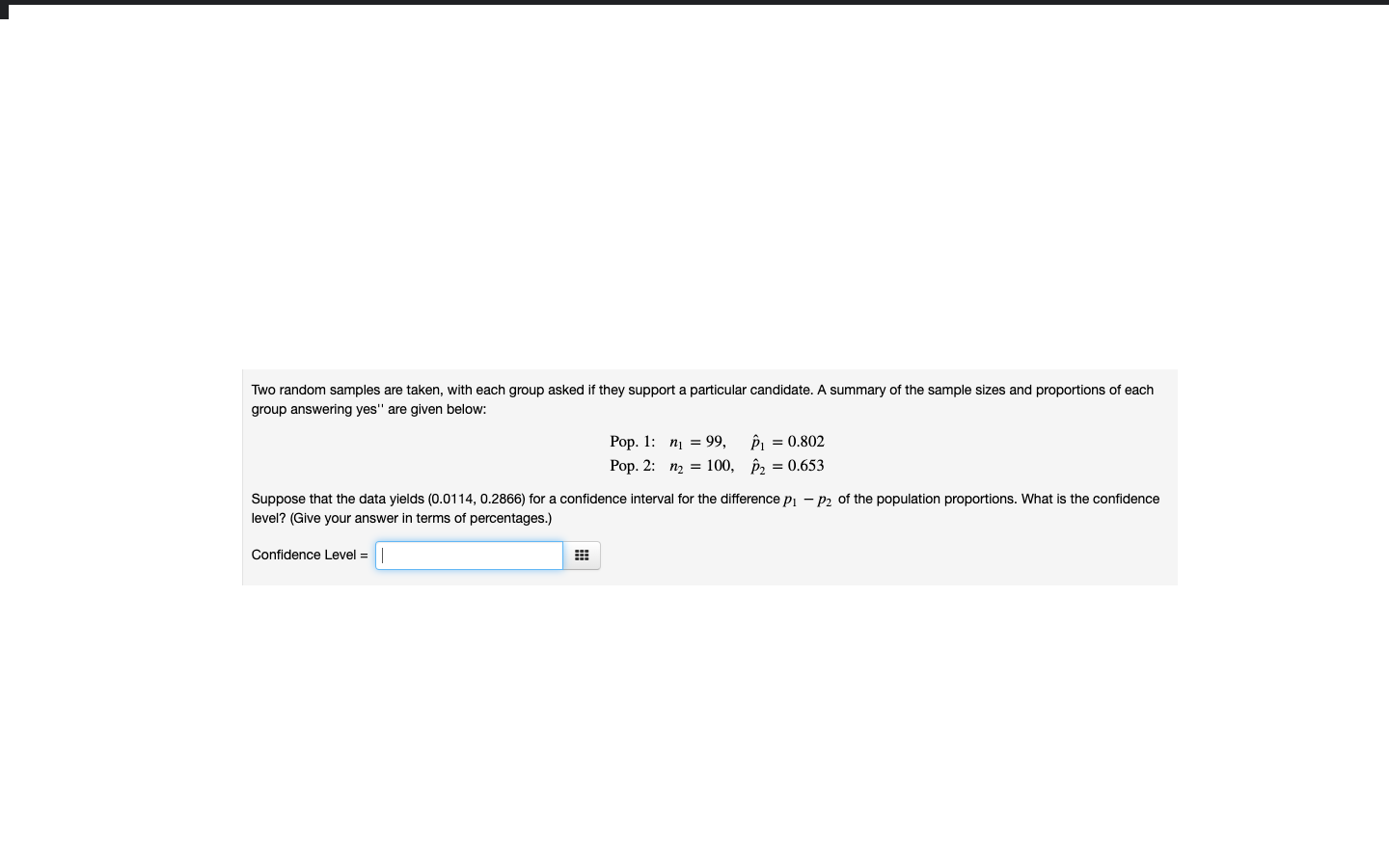 Solved Two Random Samples Are Taken, With Each Group Asked | Chegg.com