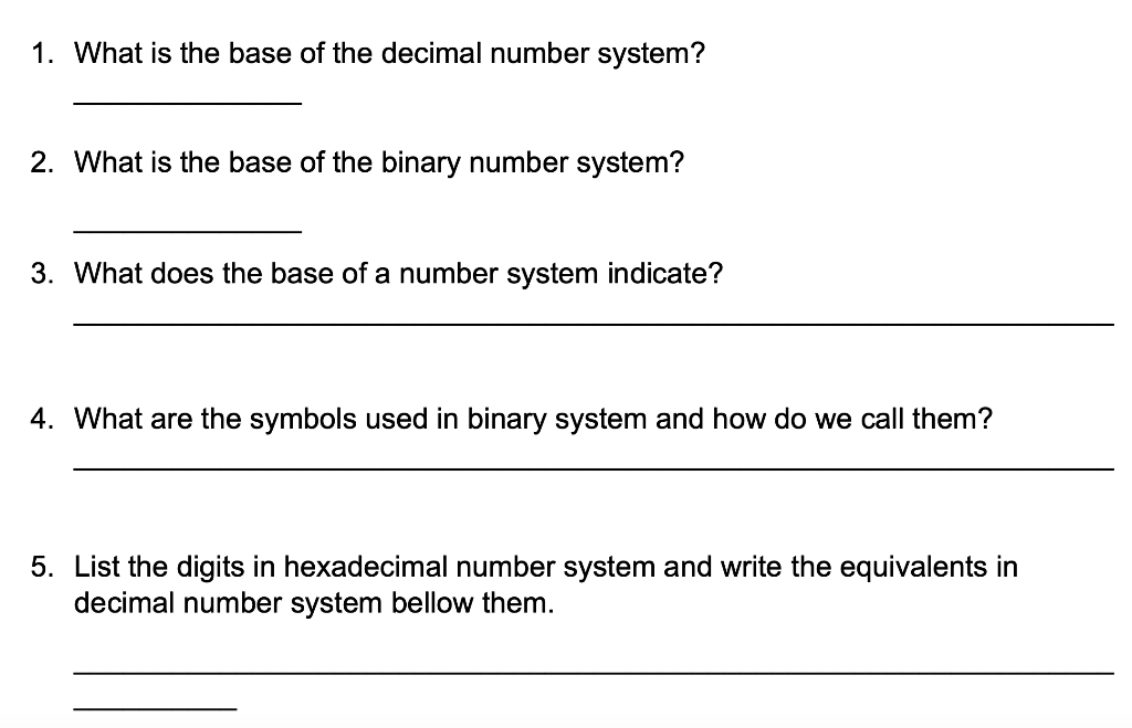 the decimal number system has a base