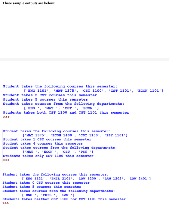 Solved Create a Python script where in the beginning of the | Chegg.com