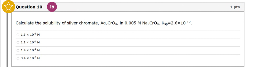 Solved Calculate The Solubility Of Silver Chromate Ag2cro4 