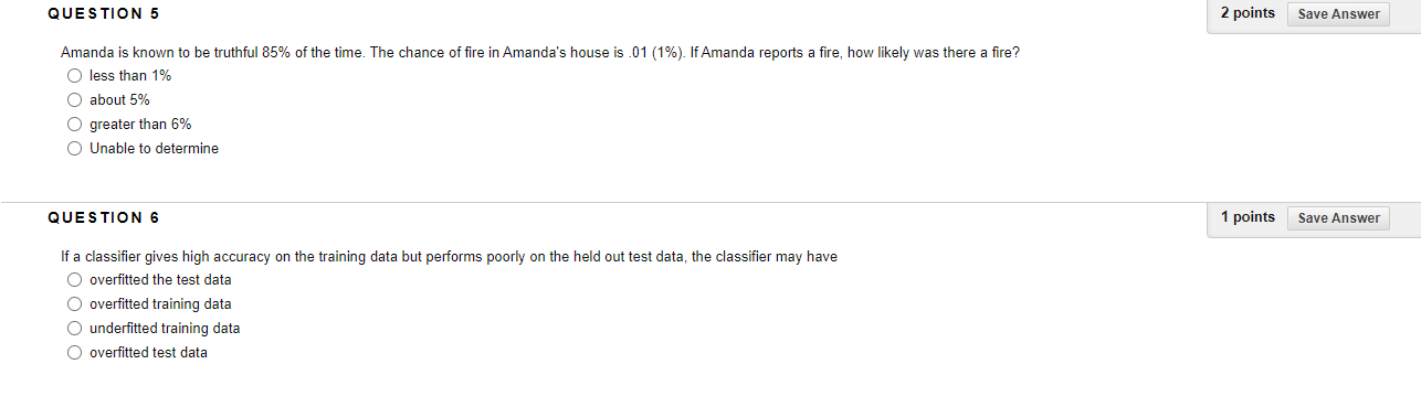 Solved QUESTION 5 2 points Save Answer Amanda is known to be | Chegg.com