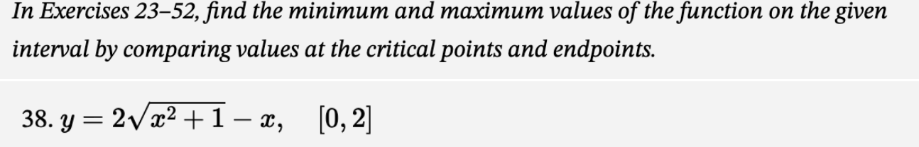 Solved In Exercises 23-52, find the minimum and maximum | Chegg.com