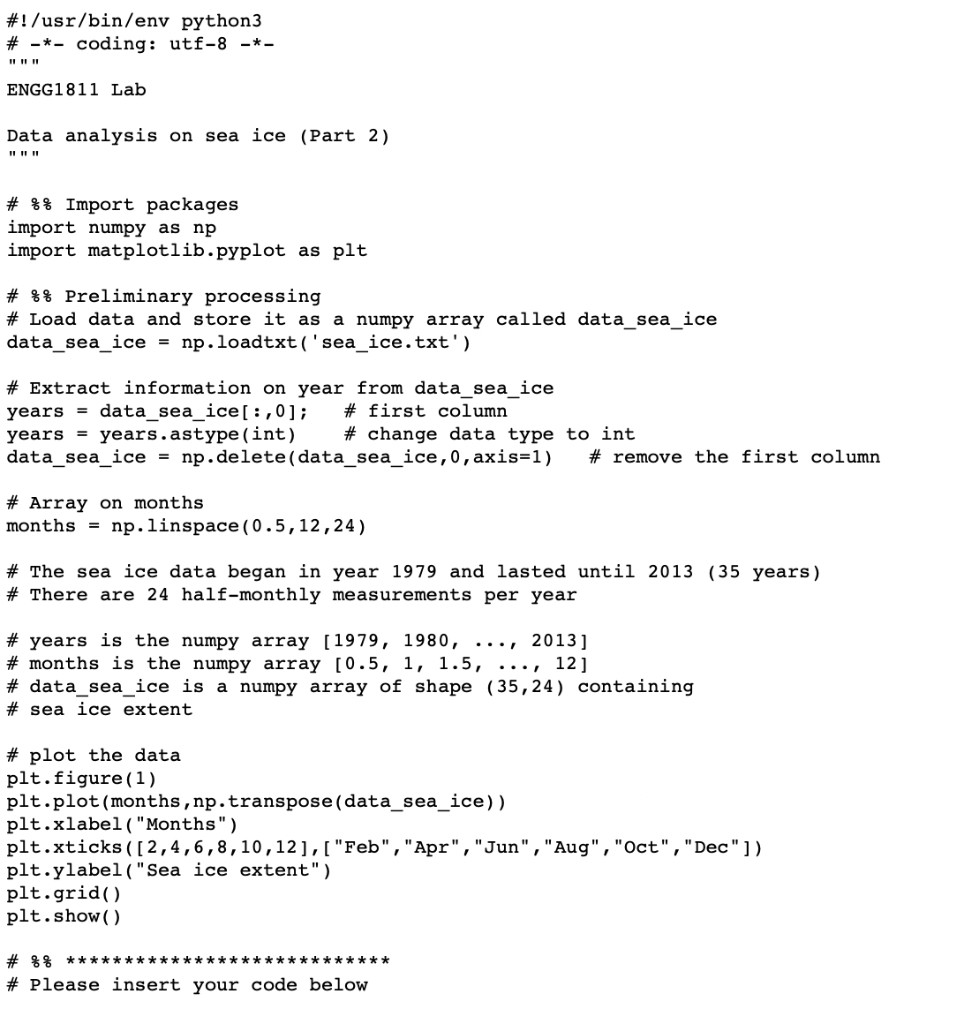 Solved Part C: numpy data analysis In Part B of Week 7's | Chegg.com