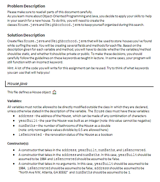 Solved Problem Description Please make sure to read all | Chegg.com