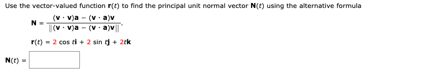 Solved Use the vector-valued function r(t) to find the | Chegg.com