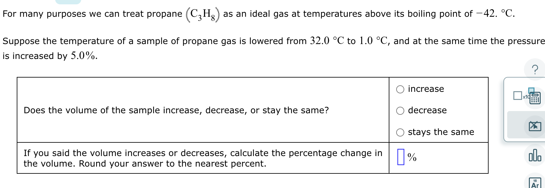Solved For many purposes we can treat propane (C3H8) as an