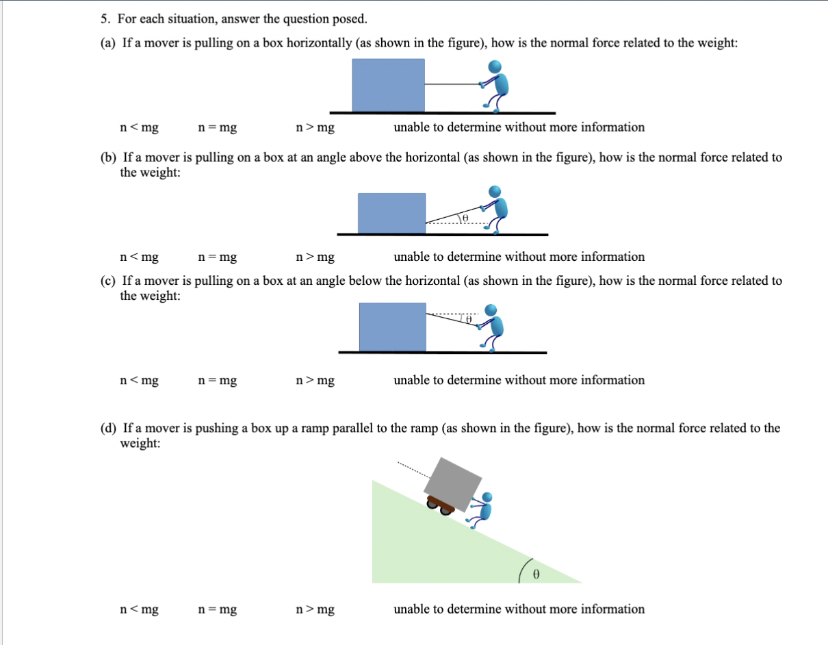 Solved 5. For Each Situation, Answer The Question Posed. (a) 