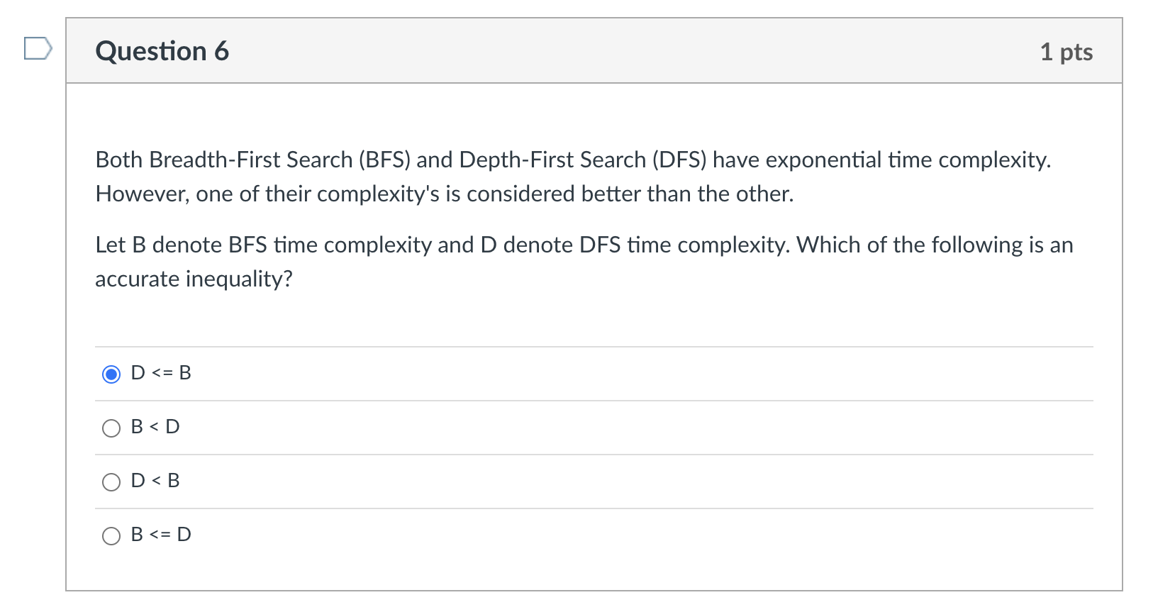 Solved Question 2 1 pts Which of the following describes a | Chegg.com