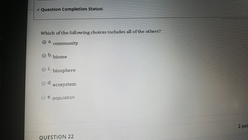 Solved QUESTION 18 2 po An ecosystem with high species | Chegg.com