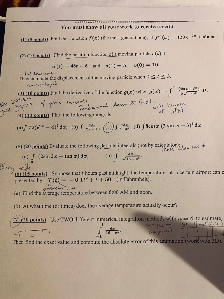 Solved Can you guys please help me with calculus two | Chegg.com