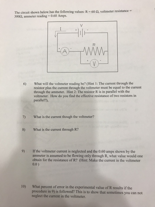 Solved 4BPreliminary Questions Ammeters and Voltmeters