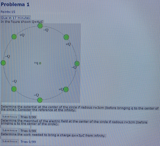 Solved Problema 1 Points:15 Due in 17 minutes In the figure | Chegg.com