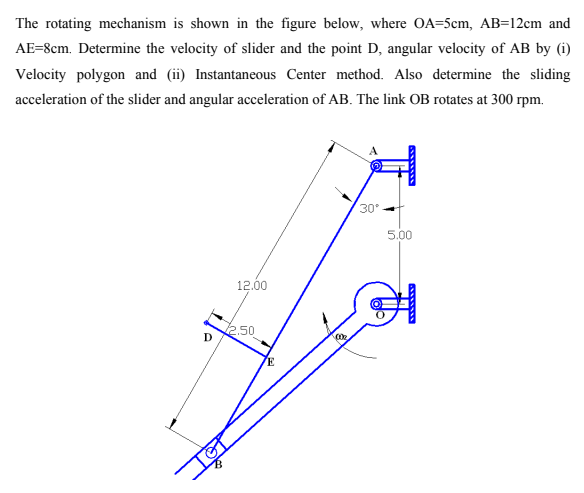 Solved The rotating mechanism is shown in the figure below, | Chegg.com