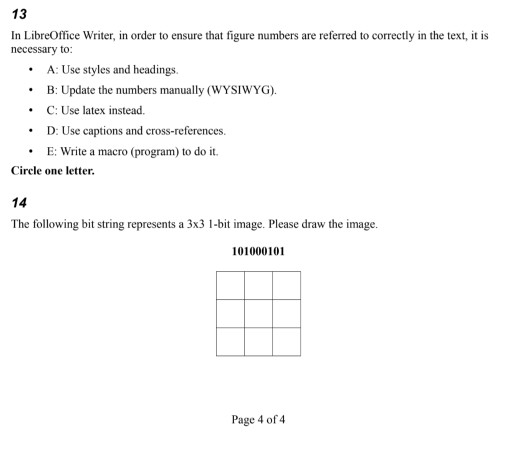 Solved 13 In LibreOffice Writer, in order to ensure that | Chegg.com