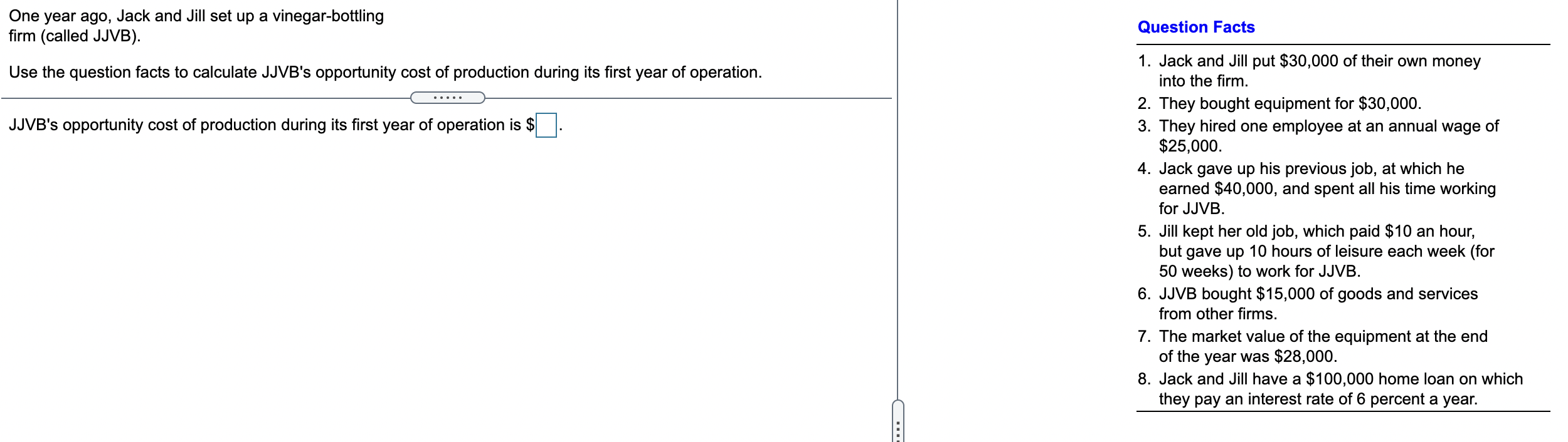 Solved One year ago, Jack and Jill set up a vinegarbottling