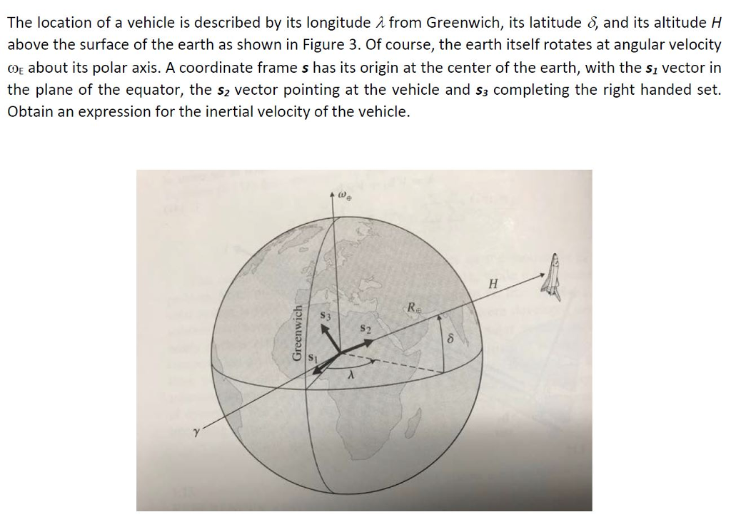 Solved The location of a vehicle is described by its | Chegg.com