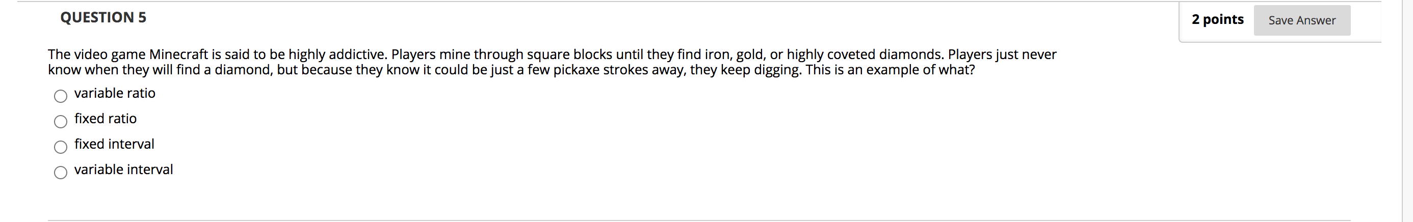 Solved QUESTION 5 2 points Save Answer The video game | Chegg.com