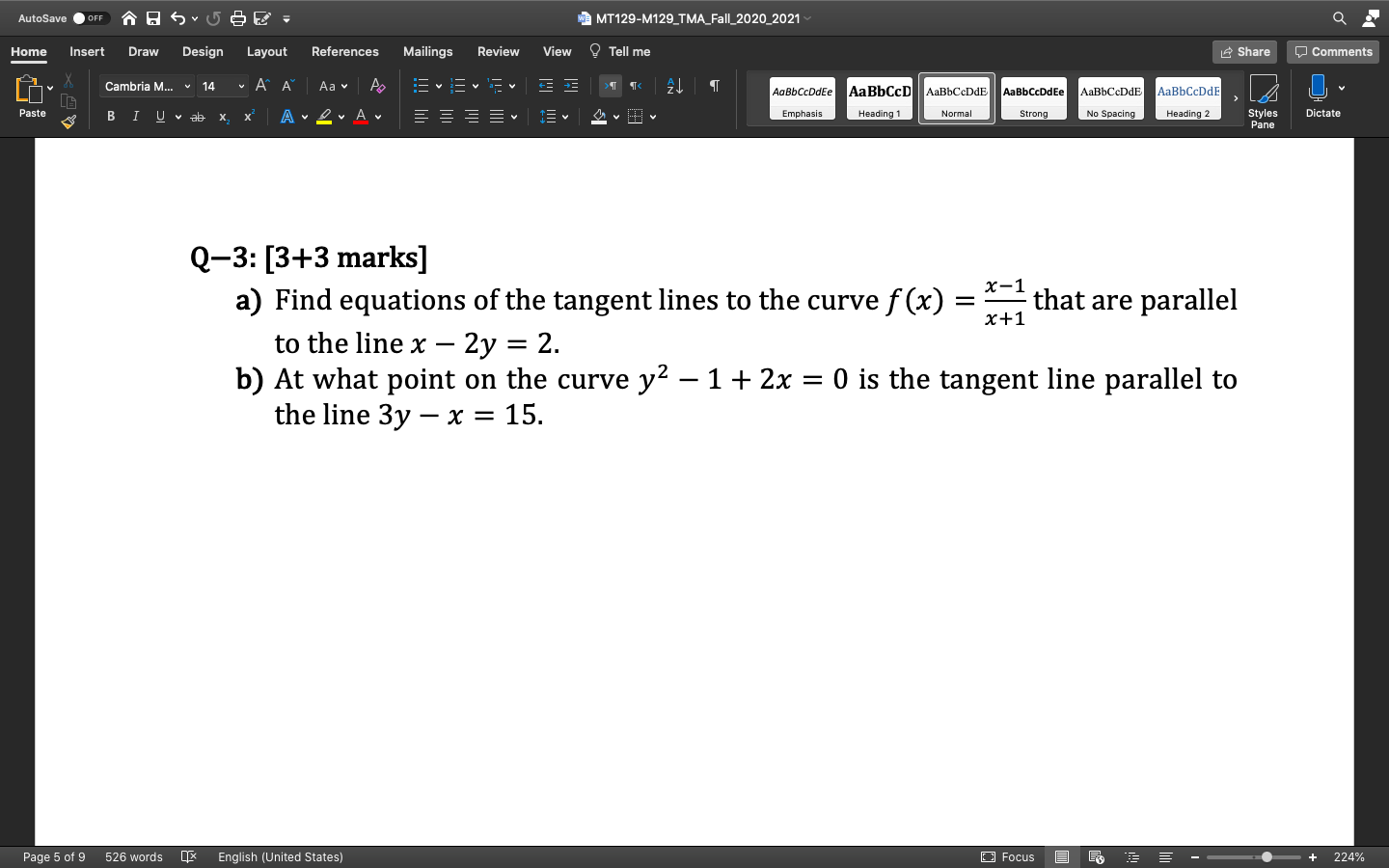 Solved Autosave Off R W Mt129 M129 Tma Fall 21 Home Chegg Com