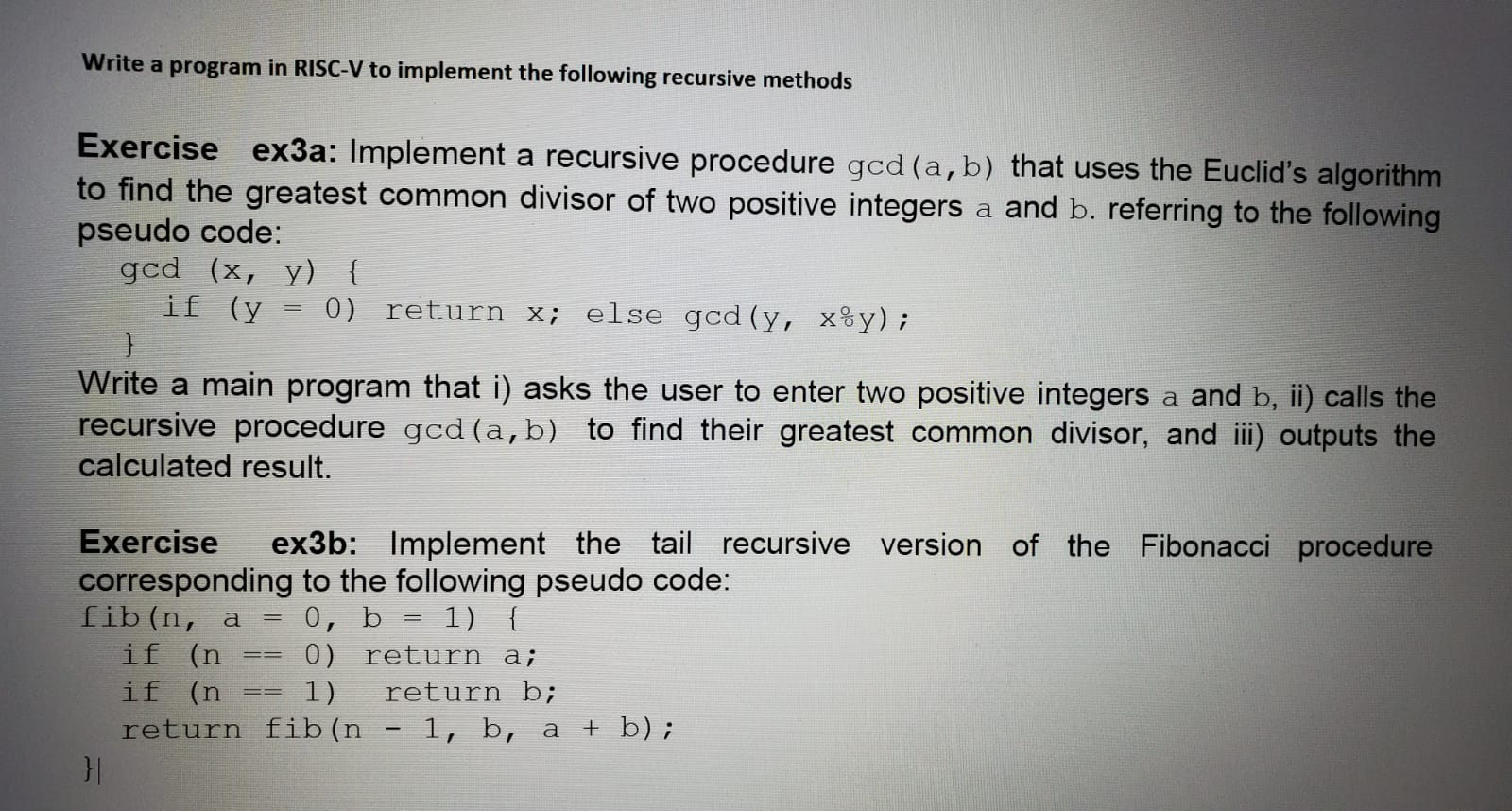 Solved Write A Program In RISC-V To Implement The Following | Chegg.com