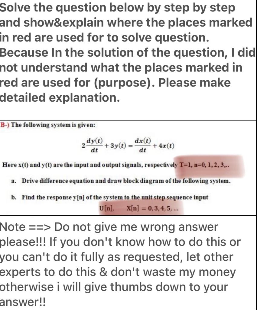 Solved Solve the question below by step by step and | Chegg.com
