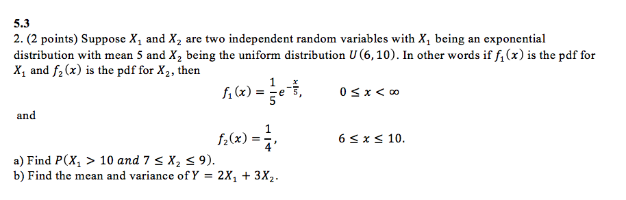 Solved MATH 313-01 Probability and Statistics 2 Homework #1 | Chegg.com