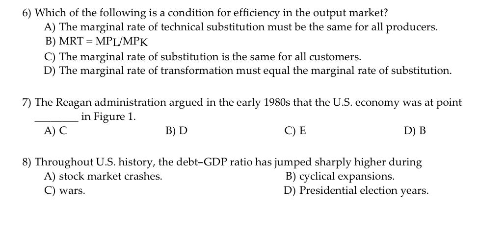Solved 6) Which of the following is a condition for | Chegg.com