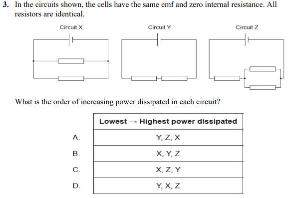 Solved 3. In the circuits shown, the cells have the same emf | Chegg.com