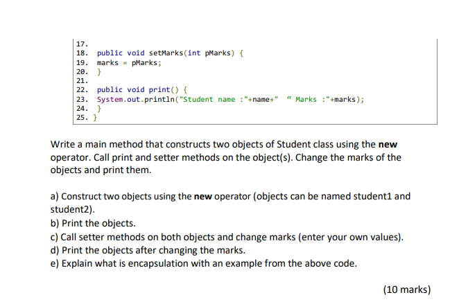 Solved 5. Given the following Java code: 1. public class | Chegg.com