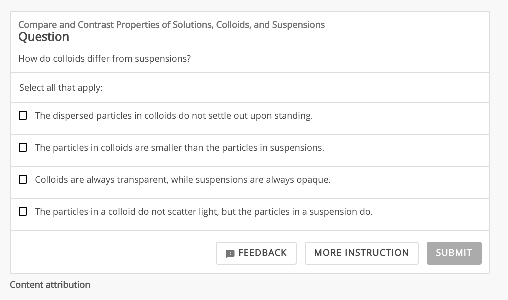 Solved Compare and Contrast Properties of Solutions,