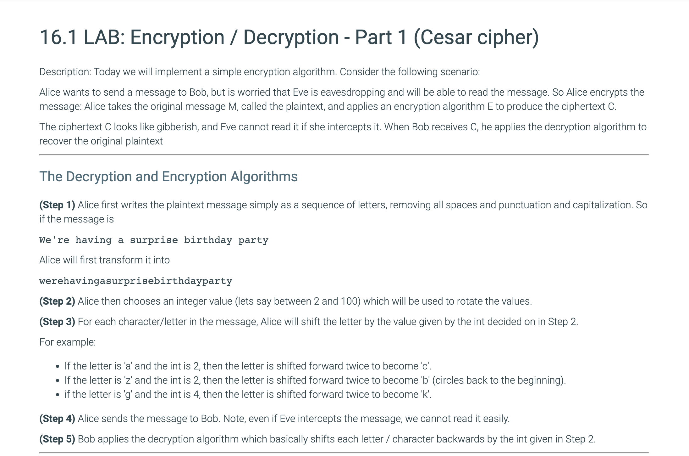 Solved Description: Today we will implement a simple | Chegg.com
