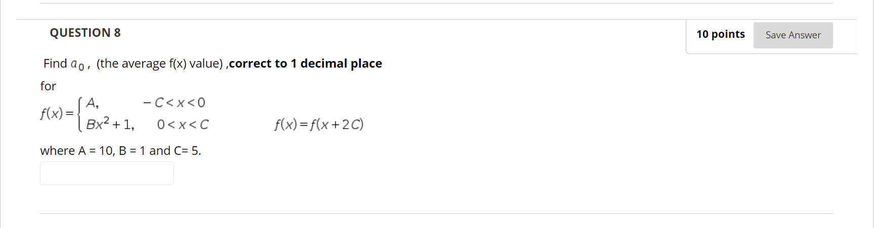 Solved QUESTION 8 10 points Save Answer Find a o, (the | Chegg.com