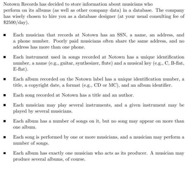 Solved Question 1: Design and draw an ER diagram that | Chegg.com