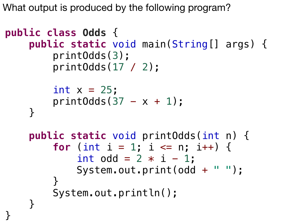 Solved What output is produced by the following program? | Chegg.com