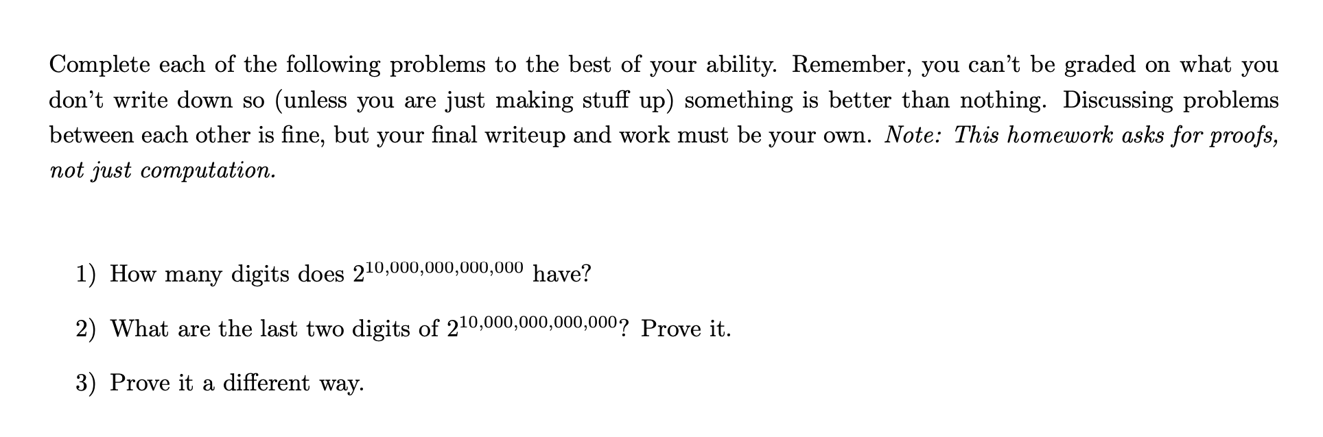 Solved Complete each of the following problems to the best | Chegg.com