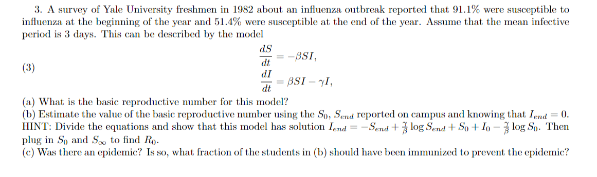 Solved 3. A survey of Yale University freshmen in 1982 about | Chegg.com