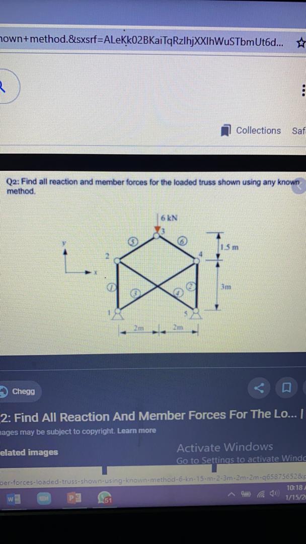 Solved Find all the reaction and member forces for the | Chegg.com