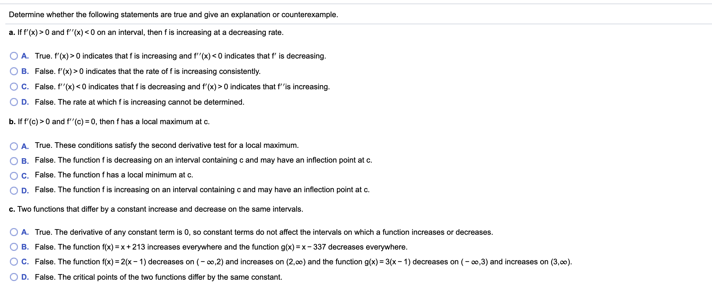 Determine Whether The Following Statements Are True Chegg Com