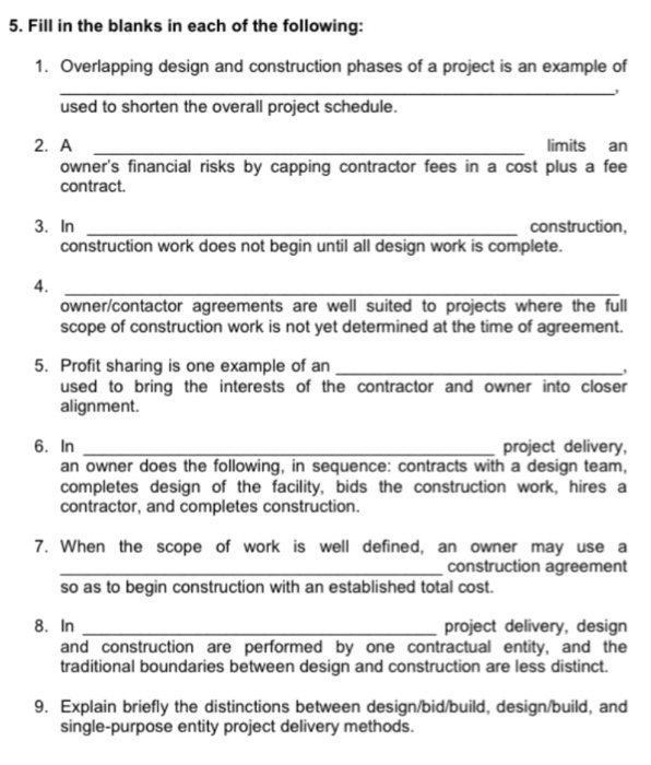 Solved: Fill In The Blanks In Each Of The Following: Overl... | Chegg.com