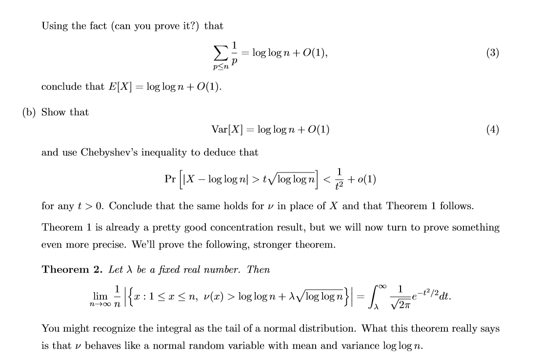 2 Number Of Prime Divisors Of A Random Number For Chegg Com