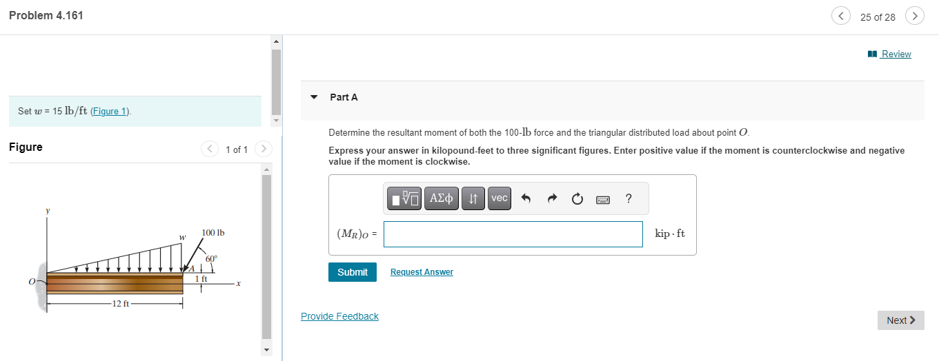 Solved Determine the resultant moment of both the 100- lb | Chegg.com