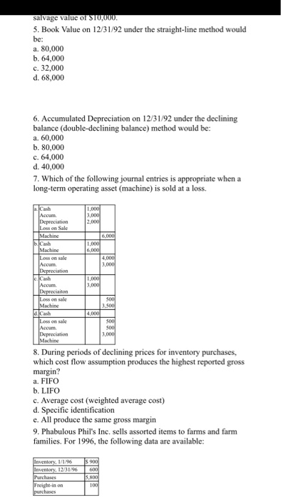 Solved Acctg 211 Sample Exam # 2 MULTIPLE CHOICE (2 POINTS | Chegg.com