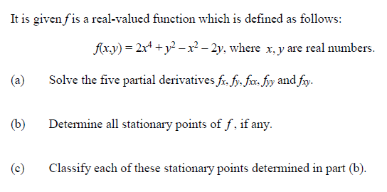 Solved It is given fis a real-valued function which is | Chegg.com
