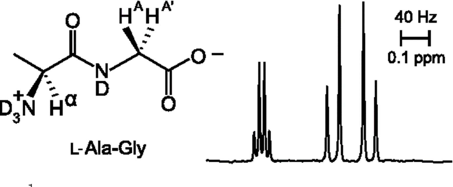 Solved The 1H NMR for a dipeptide recorded in D2O is shown | Chegg.com