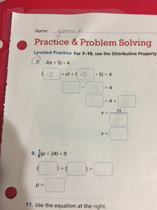 practice and problem solving leveled practice answer key