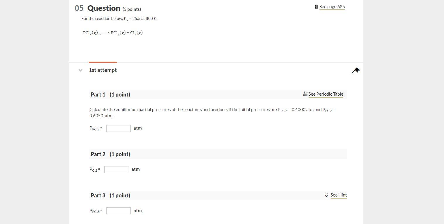 Solved @ See page 685 02 Question (1 point) The equation for | Chegg.com