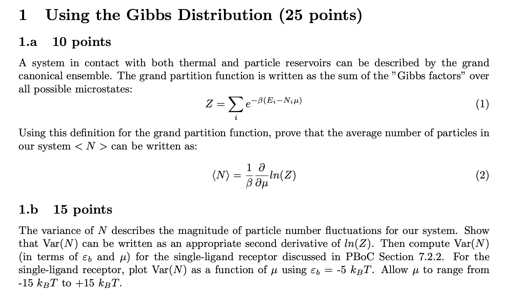 Solved 1 Using the Gibbs Distribution (25 points) 1.a 10 | Chegg.com