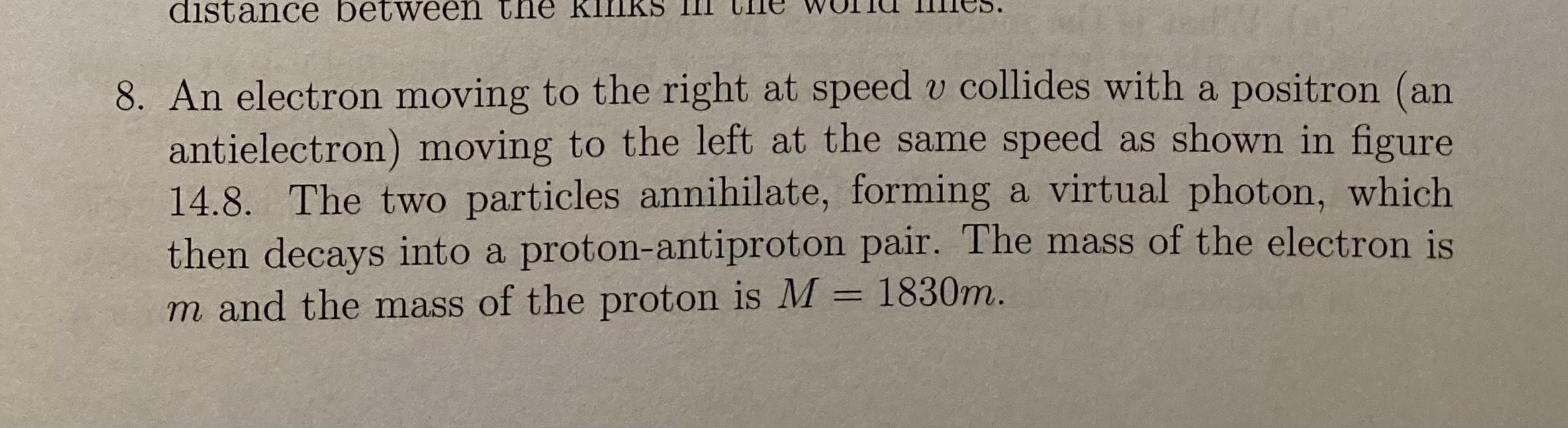 Solved distance between the ki 8. An electron moving to the | Chegg.com