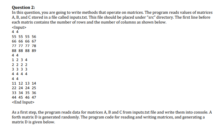 Solved Question 2: In this question, you are going to write | Chegg.com