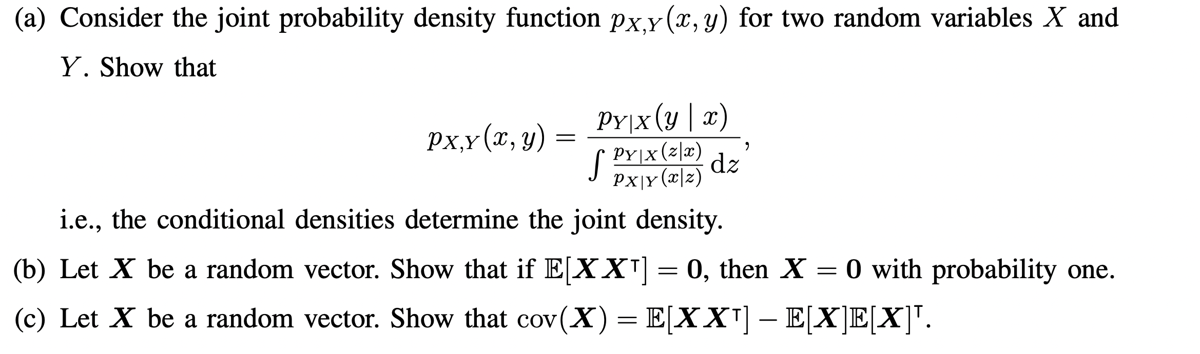 Solved (a) Consider the joint probability density function | Chegg.com