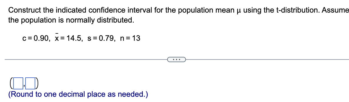 Solved Construct the indicated confidence interval for the | Chegg.com